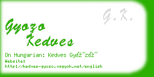 gyozo kedves business card